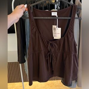 Aritzia brown tank top